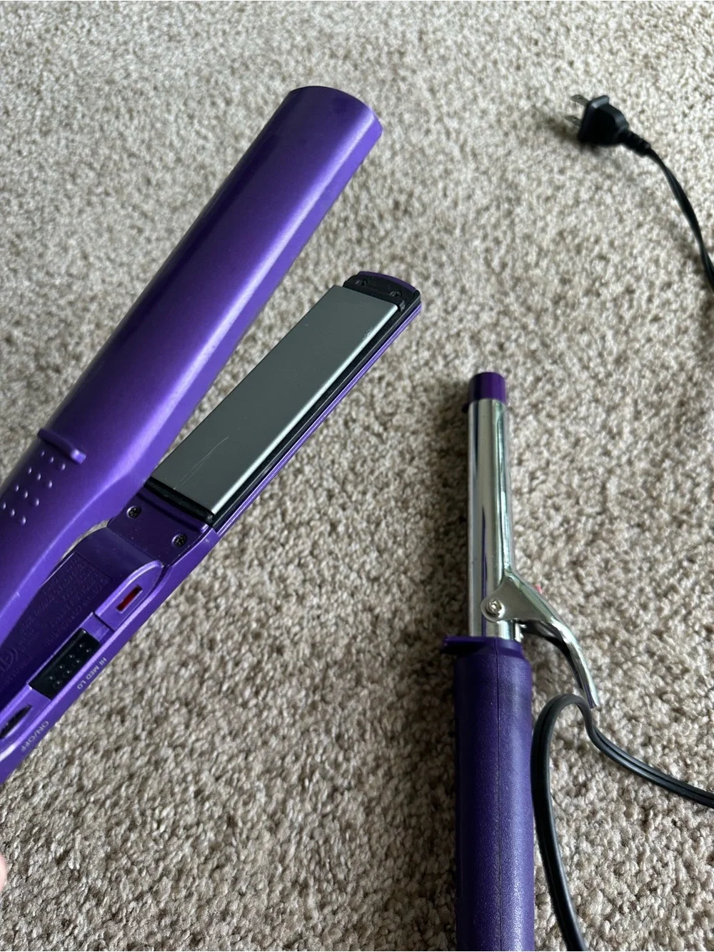 Conair Purple Hair Straightener and Curling Iron Set